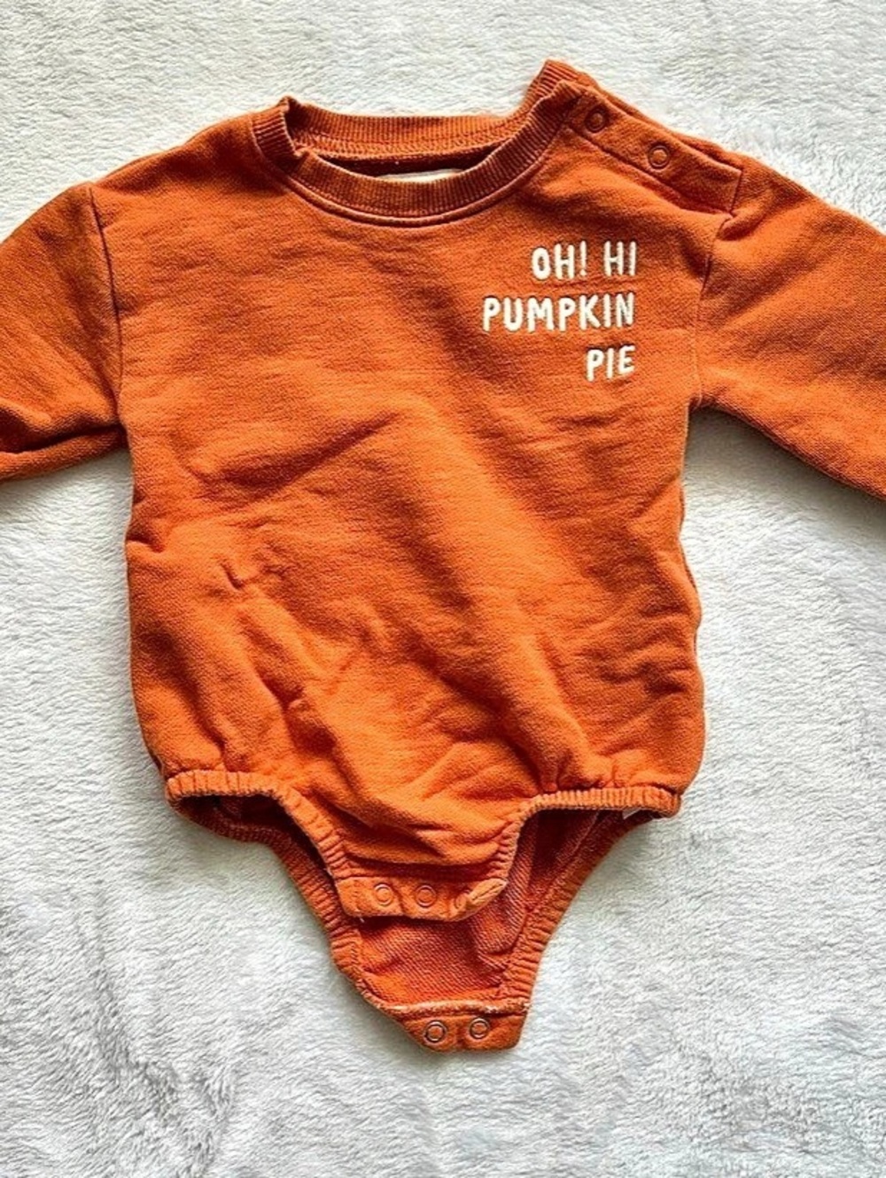 little planet by Carter's Oh Hi Pumpkin Pie Organic Cotton French Terry Bubble
